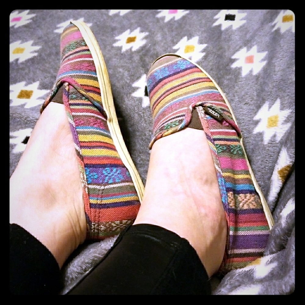 Bright Multi colored vans